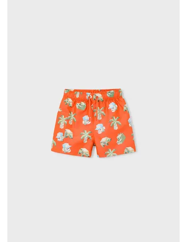 Bañador bermuda estampado - Naranja   