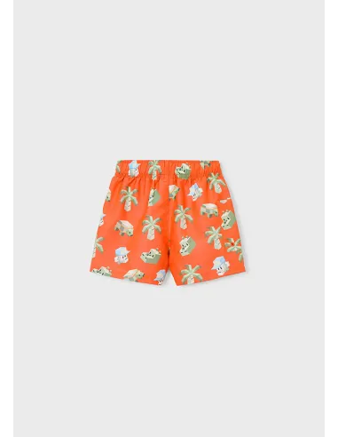 Bañador bermuda estampado - Naranja   