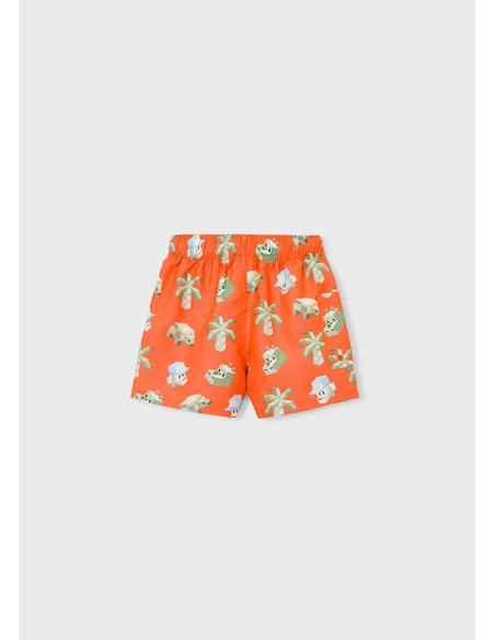 Bañador bermuda estampado - Naranja   