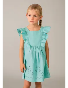 Vestido seersucker perforado - Oasis     