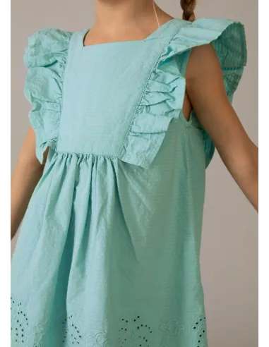 Vestido seersucker perforado - Oasis     