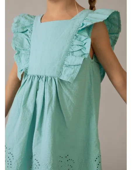 Vestido seersucker perforado - Oasis     