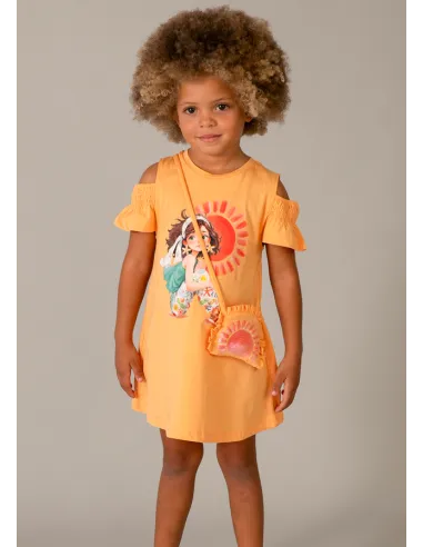 Vestido cut out bolso - Calabaza  