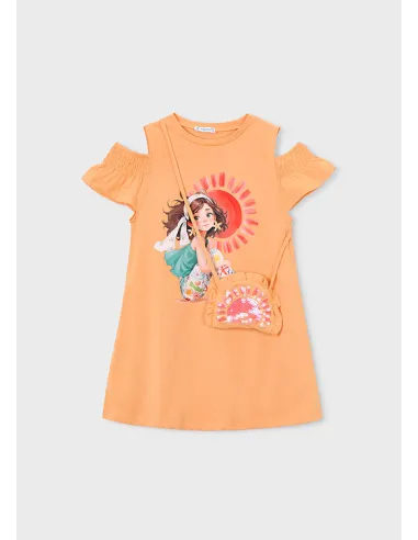 Vestido cut out bolso - Calabaza  