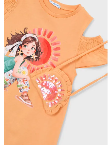 Vestido cut out bolso - Calabaza  