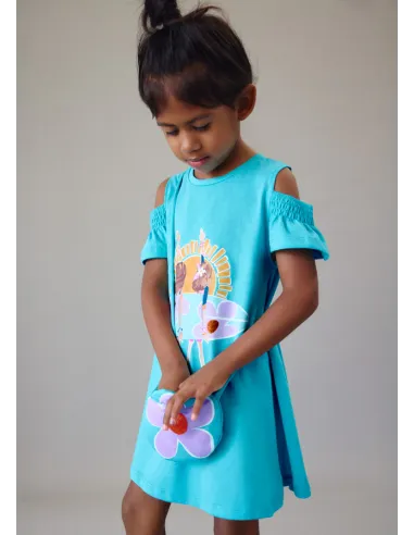 Vestido cut out bolso - Caribe    