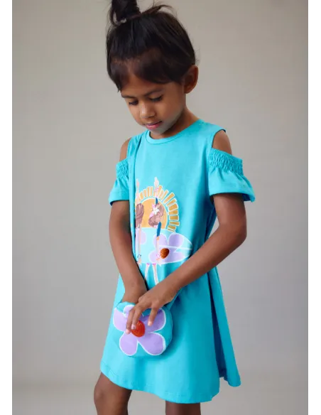 Vestido cut out bolso - Caribe    