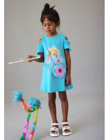 Vestido cut out bolso - Caribe    