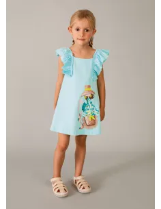 Vestido punto volantes - Oceano    