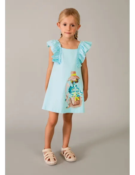 Vestido punto volantes - Oceano    