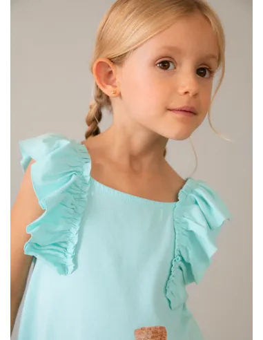 Vestido punto volantes - Oceano    