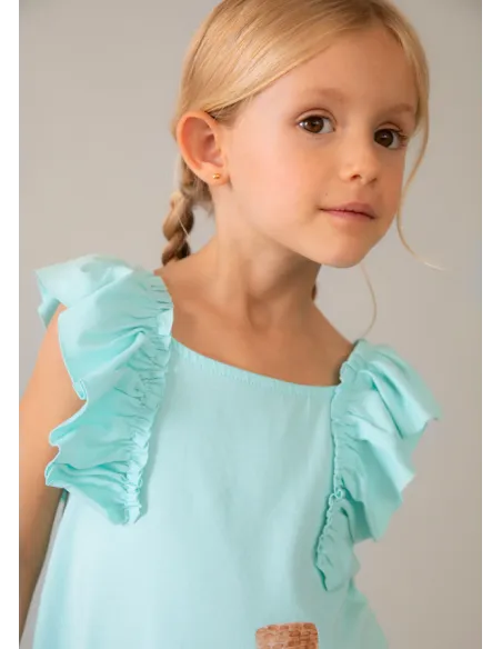 Vestido punto volantes - Oceano    