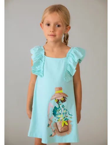 Vestido punto volantes - Oceano    