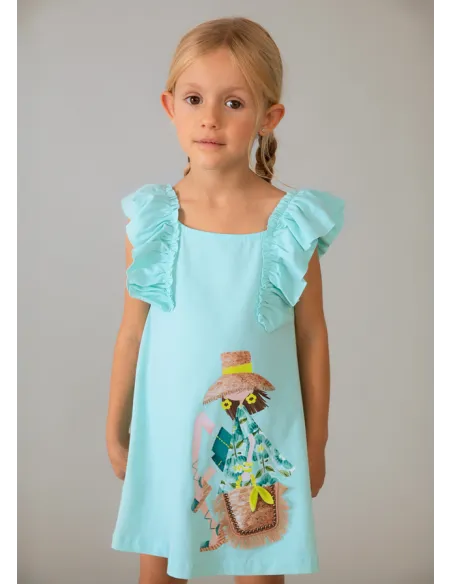 Vestido punto volantes - Oceano    