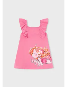 Vestido punto volantes - Geranio   