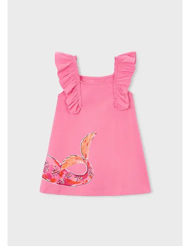 Vestido punto volantes - Geranio   