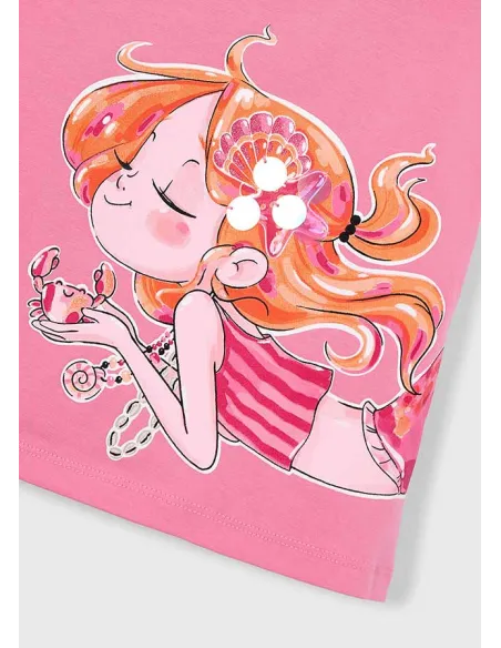 Vestido punto volantes - Geranio   