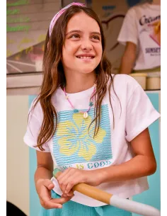 Camiseta m/c grafica - Blanco    