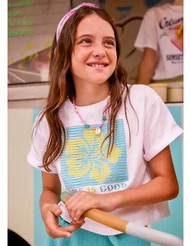 Camiseta m/c grafica - Blanco    