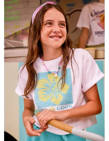 Camiseta m/c grafica - Blanco    