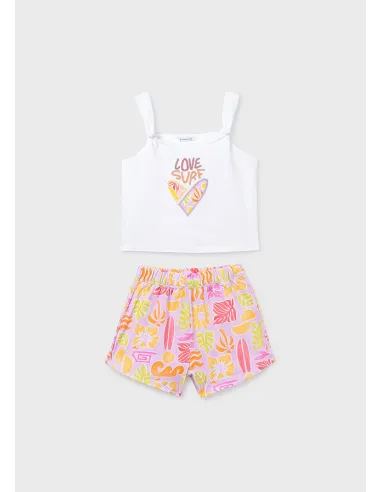 Conj. short estampado - Lilac     