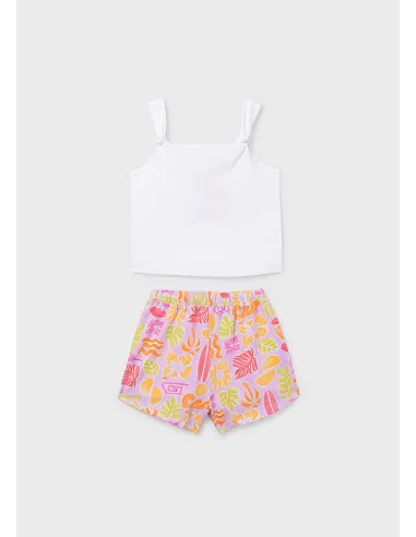 Conj. short estampado - Lilac     