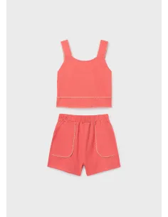 Conj. short puntada concha - Flamingo  