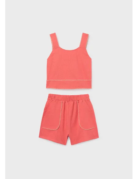 Conj. short puntada concha - Flamingo  