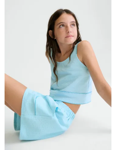 Conj. short puntada concha - Agua      