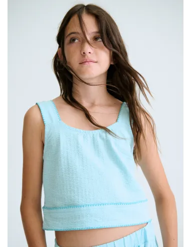 Conj. short puntada concha - Agua      