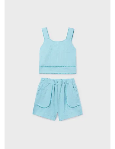 Conj. short puntada concha - Agua      