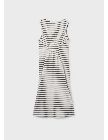 Vestido rayas midi - Crd-negro 