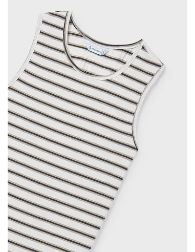 Vestido rayas midi - Crd-negro 