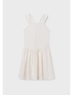 Vestido punto canale - Hueso     