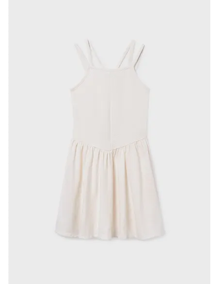 Vestido punto canale - Hueso     