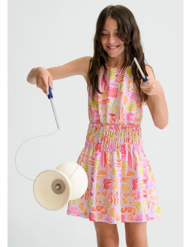 Vestido estampado tirantes - Lilac     