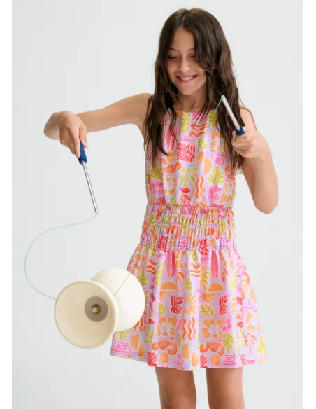 Vestido estampado tirantes - Lilac     