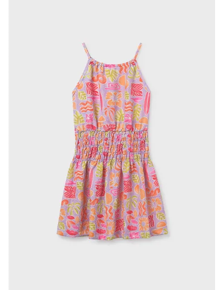 Vestido estampado tirantes - Lilac     