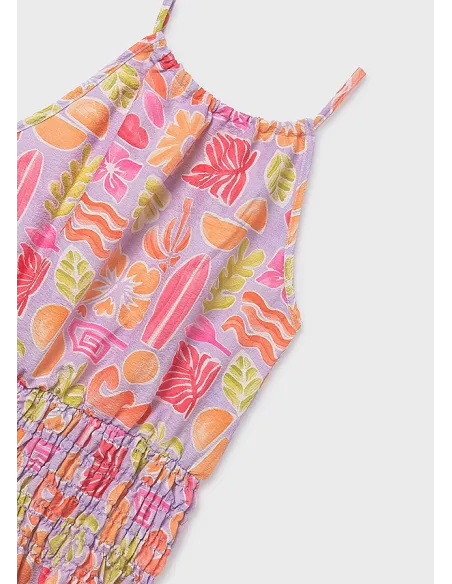 Vestido estampado tirantes - Lilac     