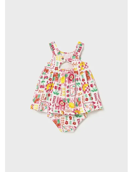 Vestido estampado con braguit - Hibisco   