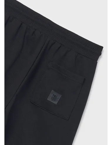 Bermuda felpa basica - Negro     