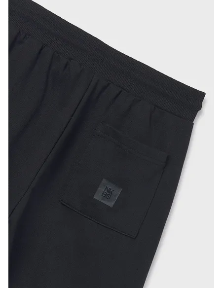 Bermuda felpa basica - Negro     