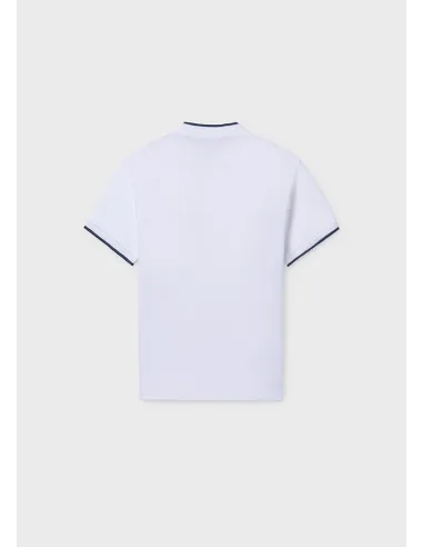 Polo m/c cuello mao - Blanco    