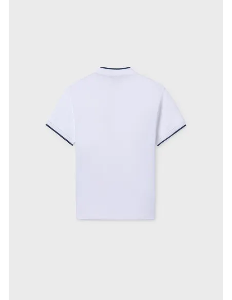Polo m/c cuello mao - Blanco    