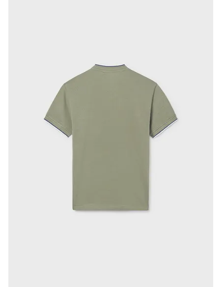 Polo m/c cuello mao - Liquen    