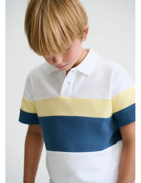 Polo m/c blocking - Bco-lemon 