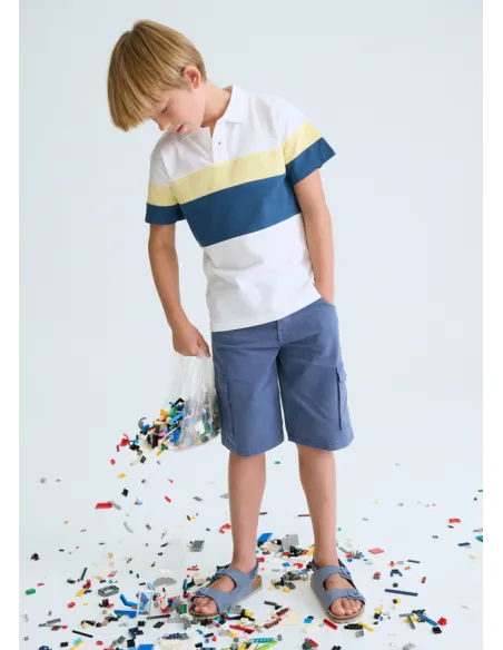 Polo m/c blocking - Bco-lemon 