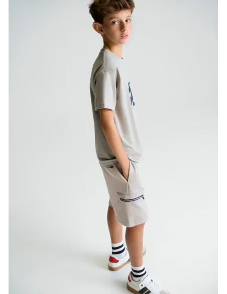 Bermuda interlock cremalleras - Shitake   