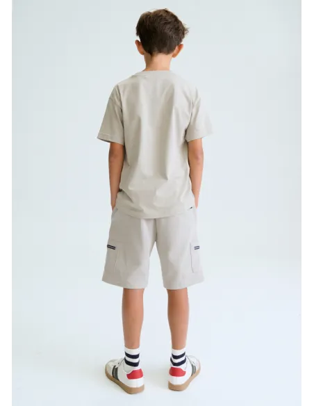 Bermuda interlock cremalleras - Shitake   