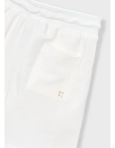 Bermuda felpa basica - Nata      